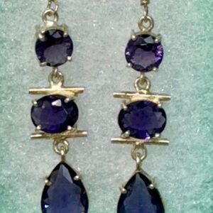 Elegant Purple Drop Earrings